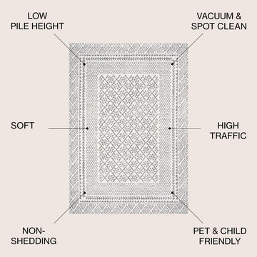 Athens Modern Geometric Boho Rug Area Rug